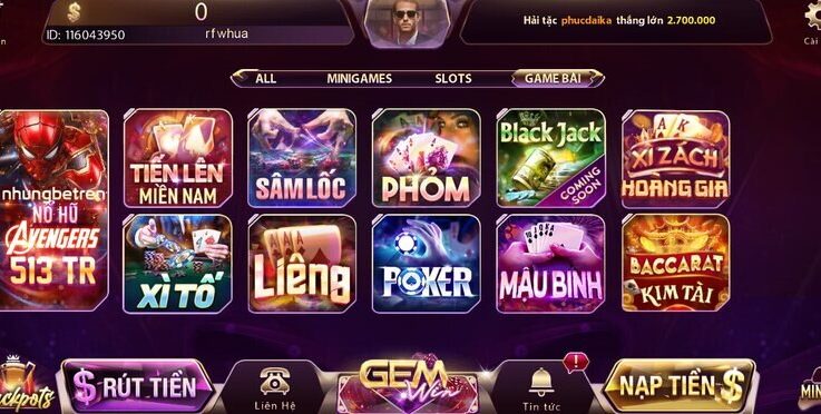 Gemwin – Cổng game sở hữu hệ thống đổi thưởng tân tiến